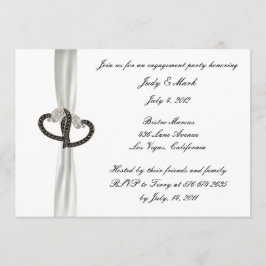 Convite para Festa de noivado de Diamante Preto e