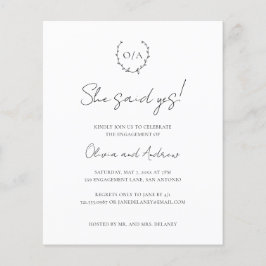 Convite para Festa de noivado de Orçamento da Rua 