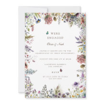 Convite para Festa de noivado do Jardim de Florest