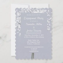 Convite para Festa de noivado Floral Simples