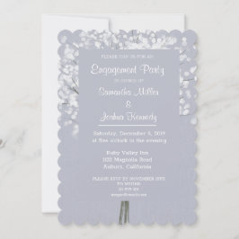 Convite para Festa de noivado Floral Simples