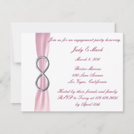 Convite para Festa de noivado Infinity Rosa