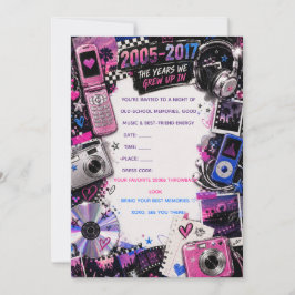Convite para Festa de Nostalgia dos Anos 2000