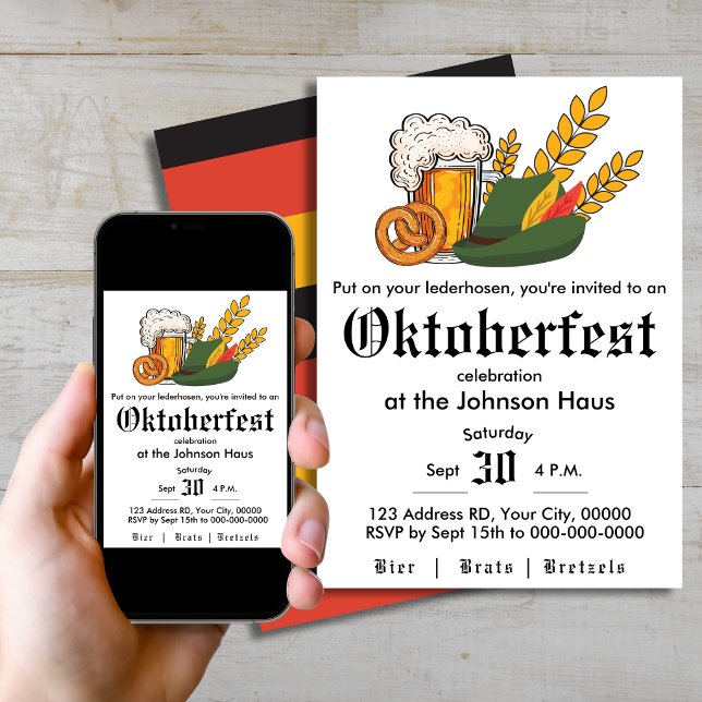 Convite para Festa de Oktoberfest (Criador carregado)