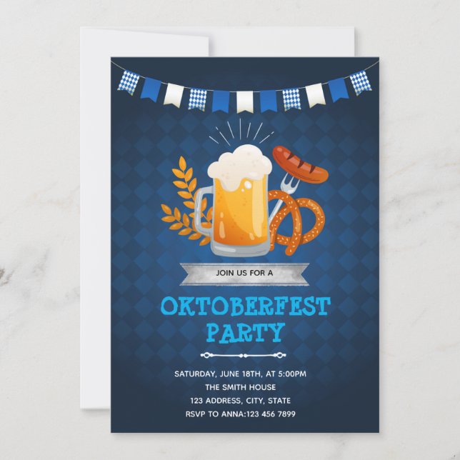 Convite para festa de Oktoberfest (Frente)