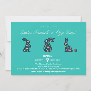 Convite para Festa de Páscoa Brunch de Páscoa & Ca