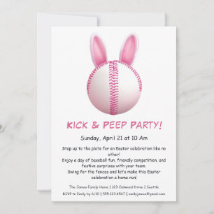 Convite para Festa de Páscoa Hit & Peep – Beisebol