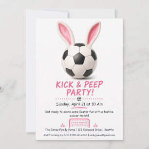 Convite para Festa de Páscoa Kick & Peep – Futebol