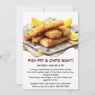 Convite para Festa de Peixe Frito e Batatas – Casu