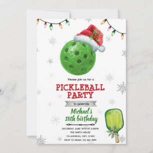 convite para festa de pickleball de Natal
