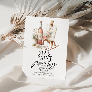 Convite para Festa de Pintura e Degustação