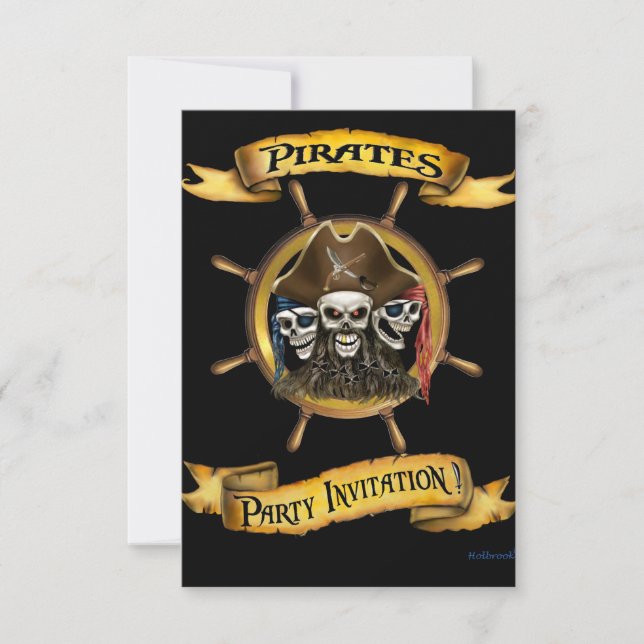 Convite para Festa de Piratas (Frente)