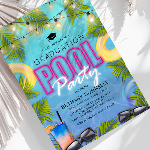 Convite para Festa de Piscina de Verão de Formatur