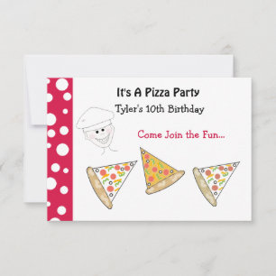 Convite para Festa de Pizza