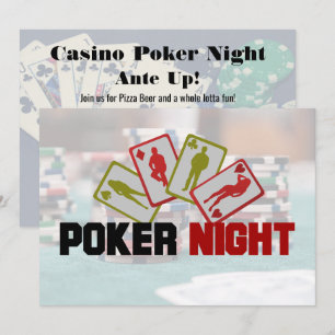 Convite para Festa de Poker no Cassino