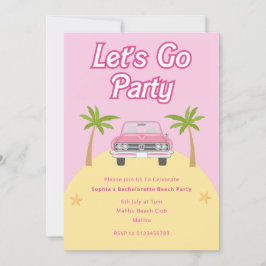 Convite para Festa de Praia em Malibu