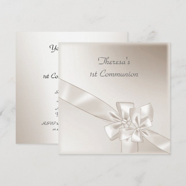 Convite para Festa de Primeira Comunhão (Frente/Verso)
