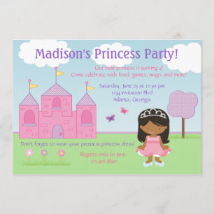 Convite para Festa de Princesa Afro-Americana