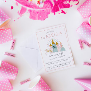 Convite para Festa de Princesa de Conto de Fadas