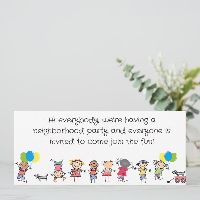 CONVITE PARA FESTA DE QUARTIER (Em pé/Frente)