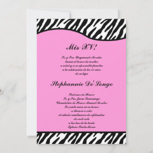 Convite para Festa de Quinceanera da Rosa claro Ze