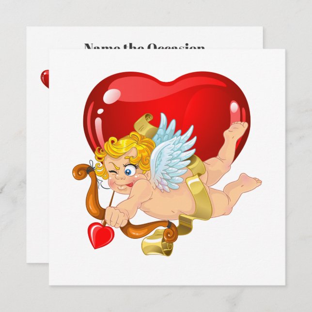 Convite para Festa de São Valentim (Frente/Verso)