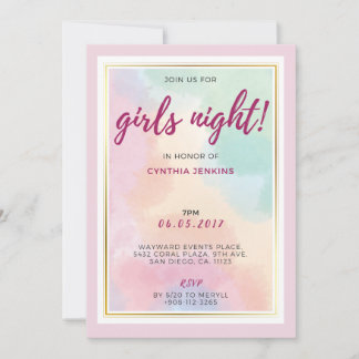 Convite para Festa de solteira Chic Colorfull