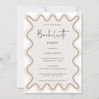 Convite para Festa de solteira de Borda Branca Bei