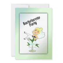 Convite para Festa de solteira de erva loira