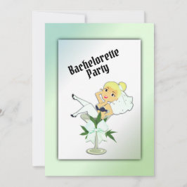 Convite para Festa de solteira de erva loira