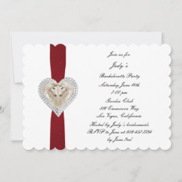 Convite para Festa de solteira de Lace Vermelho Un