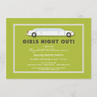 Convite para Festa de solteira de Limo Branco (lim