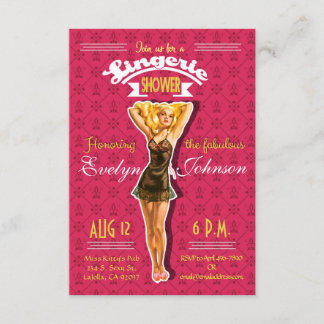 Convite para Festa de solteira de Pinup retroativo