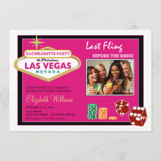 Convite para Festa de solteira de Vegas Weekend (f