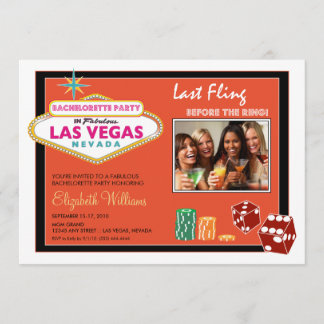 Convite para Festa de solteira de Vegas Weekend (l