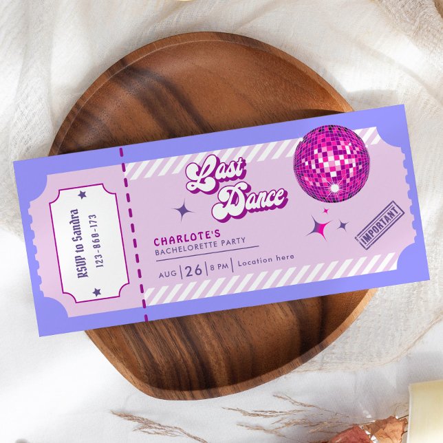 Convite para Festa de solteira do Último Dance Dis (Criador carregado)