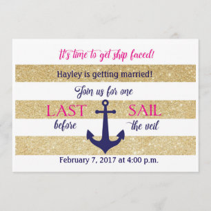 Convite para Festa de solteira náutica - Última ve
