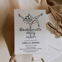Convite para Festa de solteira Retroativa Desenhad