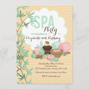 Convite para Festa de Spa