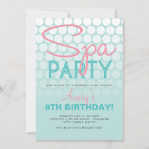 Convite para Festa de Spa