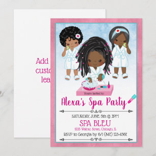 Convite para Festa de Spa Afro-Americana