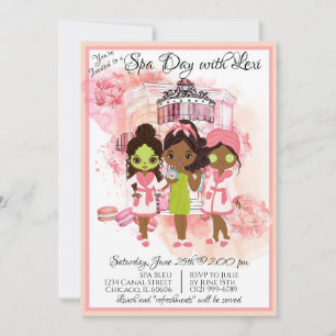 Convite para Festa de Spa Afro-Americano