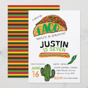 Convite para Festa de Taco