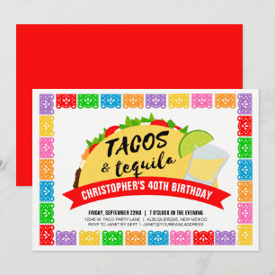 Convite para Festa de Tacos e Tequila