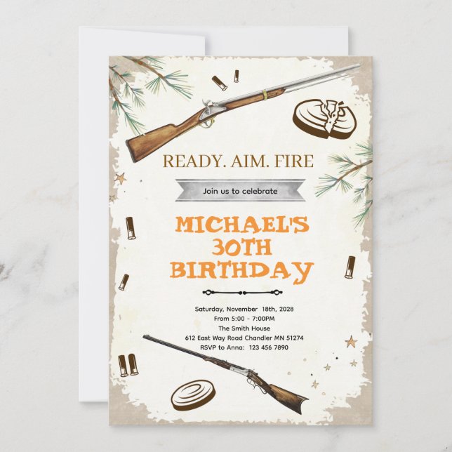Convite para festa de tiro (Frente)