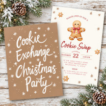 Convite para Festa de Troca de Biscoitos de Natal