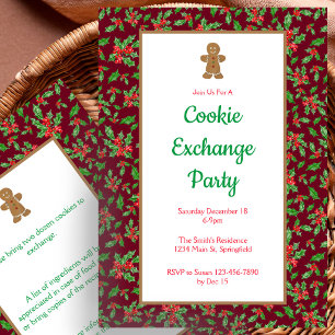 Convite para Festa de Trocas de Biscoitos de Natal
