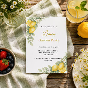 Convite para festa de verão com limão jardim