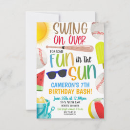 Convite para Festa de Verão de Beisebol