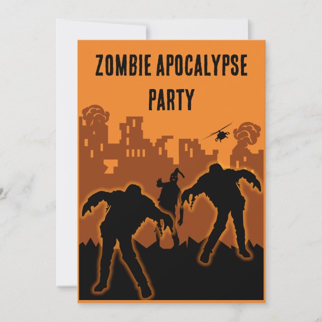 Convite para Festa do Apocalipse Zumbi (Frente)
